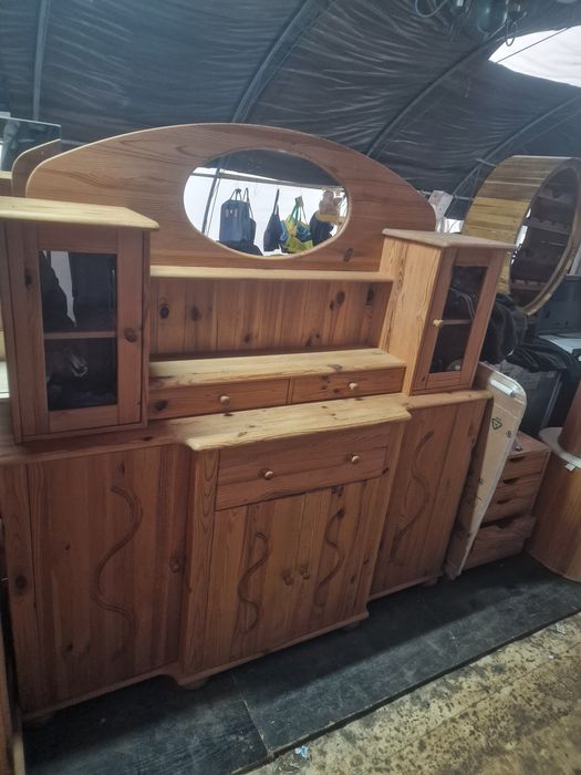 Komoda toaletka witryna sosnowa