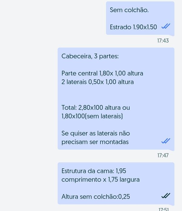 Cama casal, em madeira, Luxo - TOP