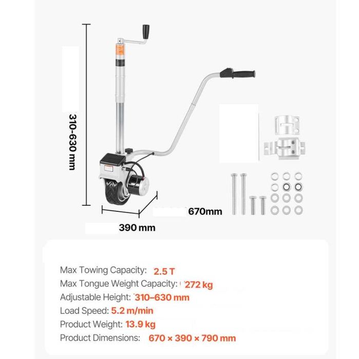 Dolly elétrico para reboque   roda jockey motorizada  para movimentação de caravanas e barcos roda reboque com motor