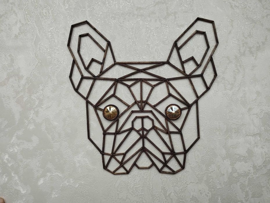 Подарок. Французский бульдог- панно, графика