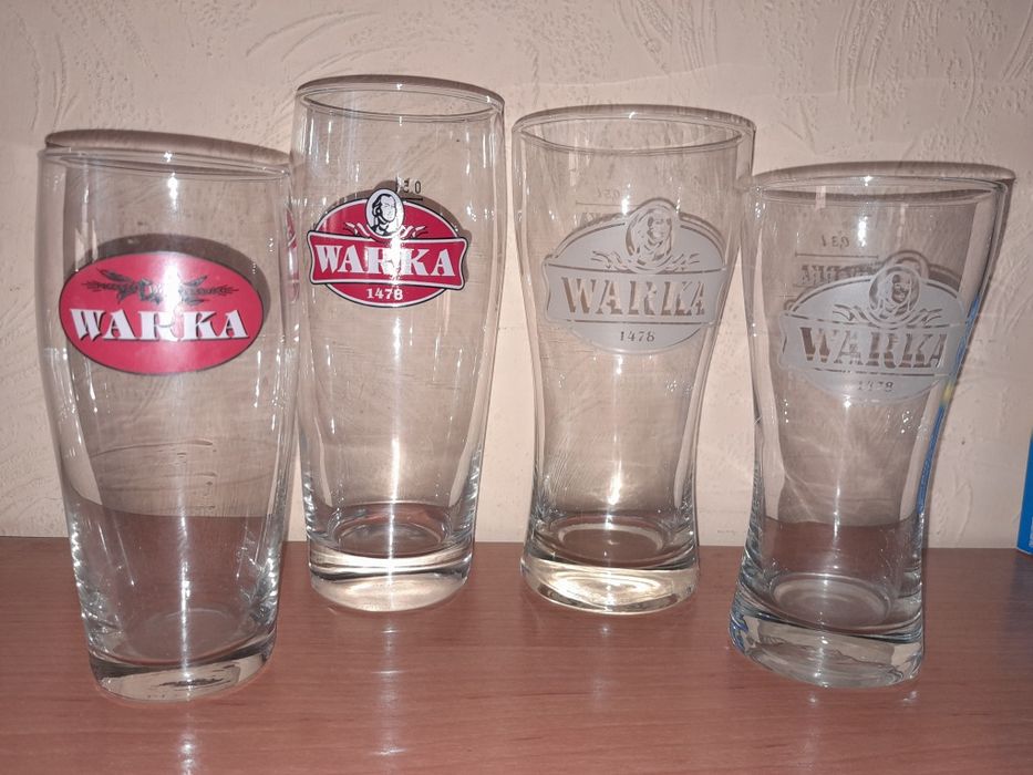 Zestaw szklanek i kufli do piwa! Tyskie, Warka Strong, Argus, Brackie