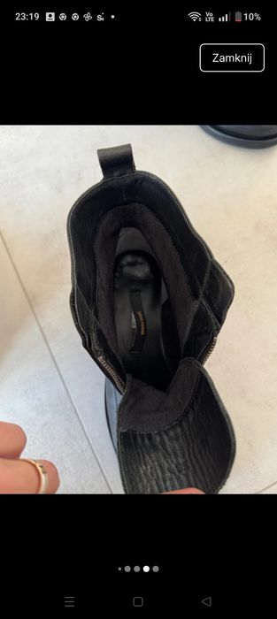 Czarna Botki damskie