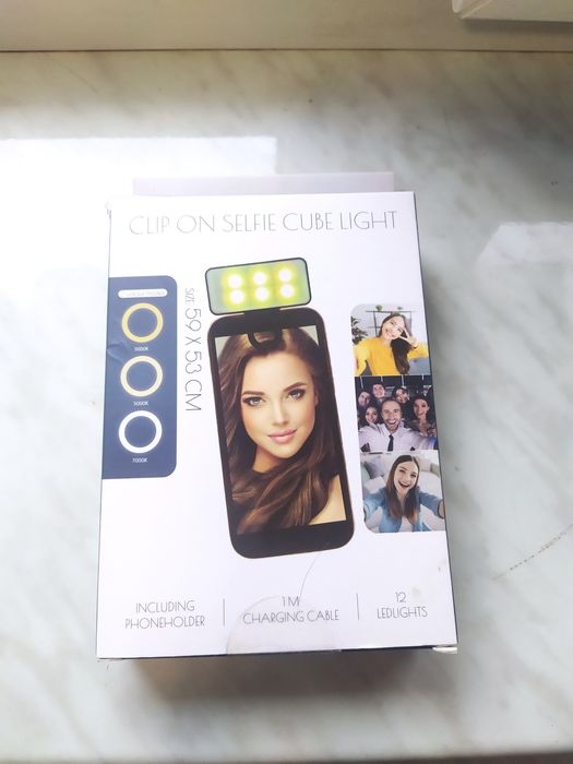 Кільцева лампа кліпса прищіпка міні додаткове світло фото