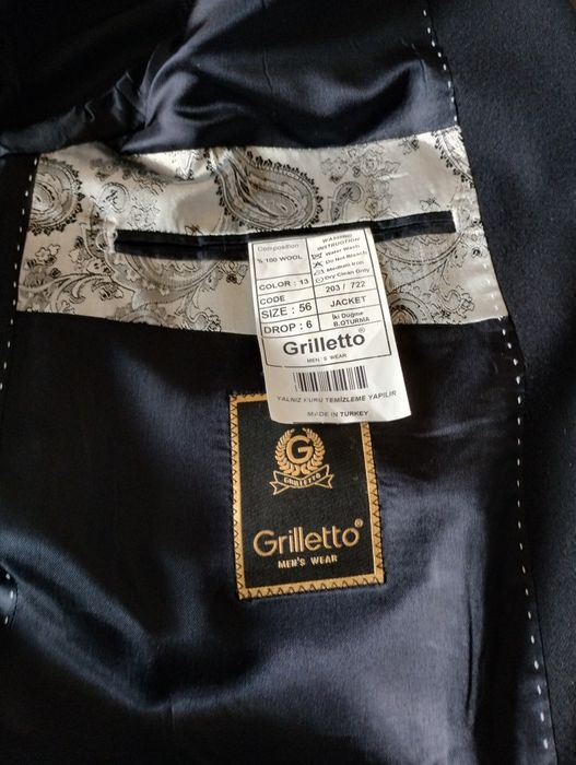 Піджак чоловічий GRILLETTO з нашивками на локтях. 56 розмір.