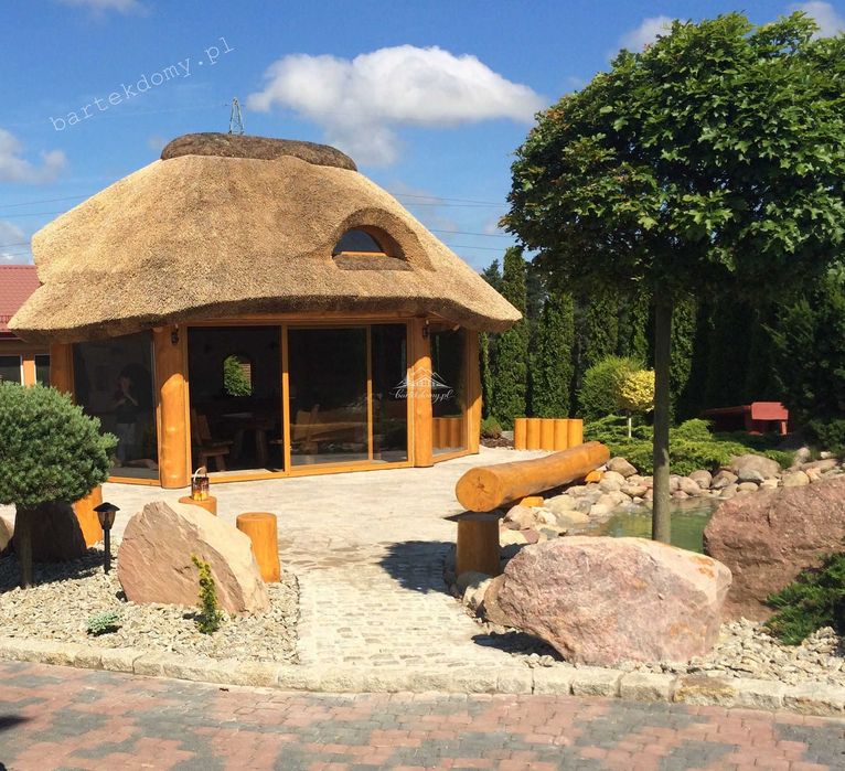 [ PREMIUM ] Altana Kryta Strzechą - TORO | Altana Drewniana | Altana 7,5x5,5m | Altana Ogrodowa | Biesiadna