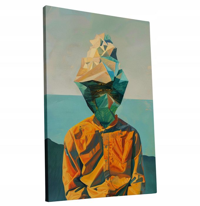 Nowoczesny Obraz na Płótnie - Abstrakcyjny Portret Kobiety 50x70 cm