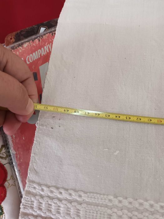 2 toalhas de tear em estopa de linho 63x51 cm