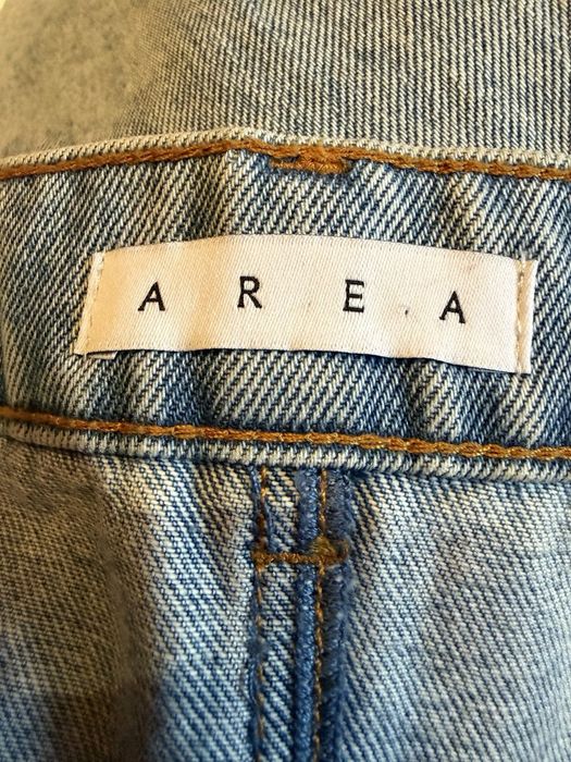 Голубое джинсовое платье-миди AREA