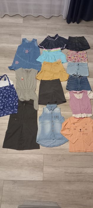 Ubranka dla dziewczynki 128cm 14sztuk