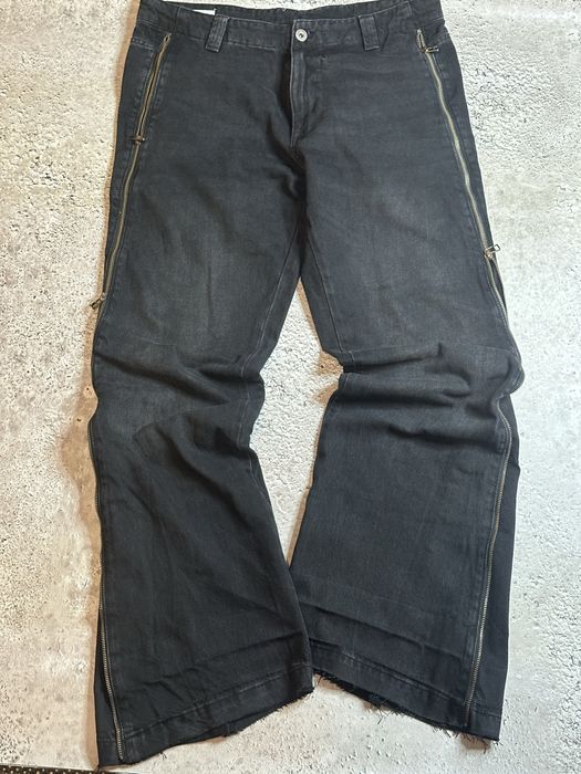 Zara flared zip jeans