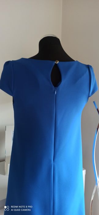 Sukienka krótka chabrowa