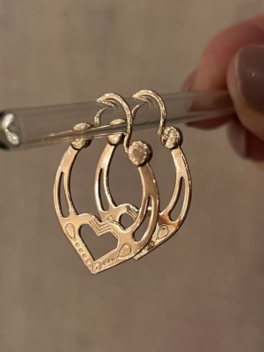 Золоті сережки радянські.Сударушка.Золотые серьги СССР.