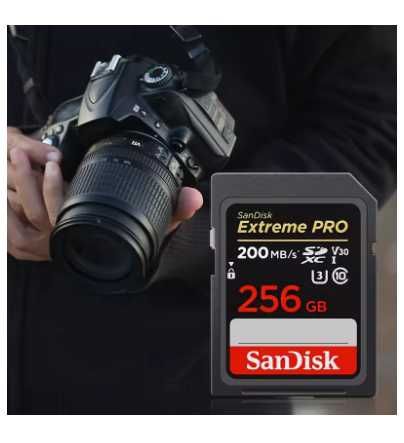 Карта памяти sandisk extreme pro 128/256 gb для съёмки фото и видео.