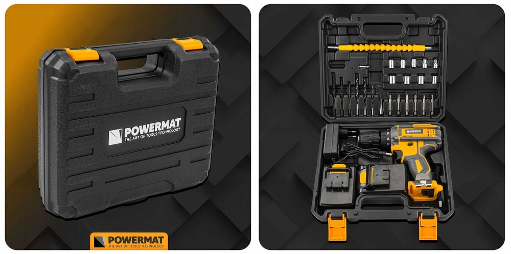 Wkrętarka akumulatorowa 21v mocna wiertarka zakrętarka 2xaku bity