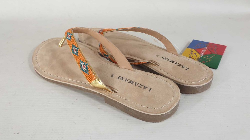 LAZAMANI japonki klapki  damskie  SKÓRA ROZMIAR 40