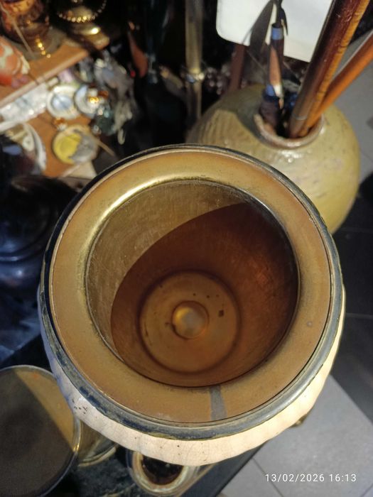 Candeeiro Petróleo Cerâmica e Bronze Satsuma Séc XIX Japão