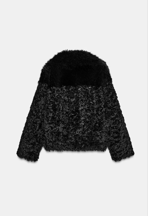 Шуба Zara под мех козы