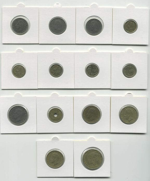 Coleção de (66) moedas - ESPANHA