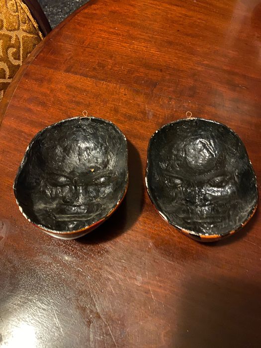 Máscaras teatro Japonesas Séc XIX 16 cm centenárias