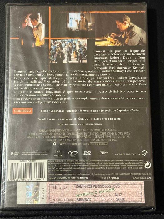 DVD do filme Caminhos perigosos [Novo]