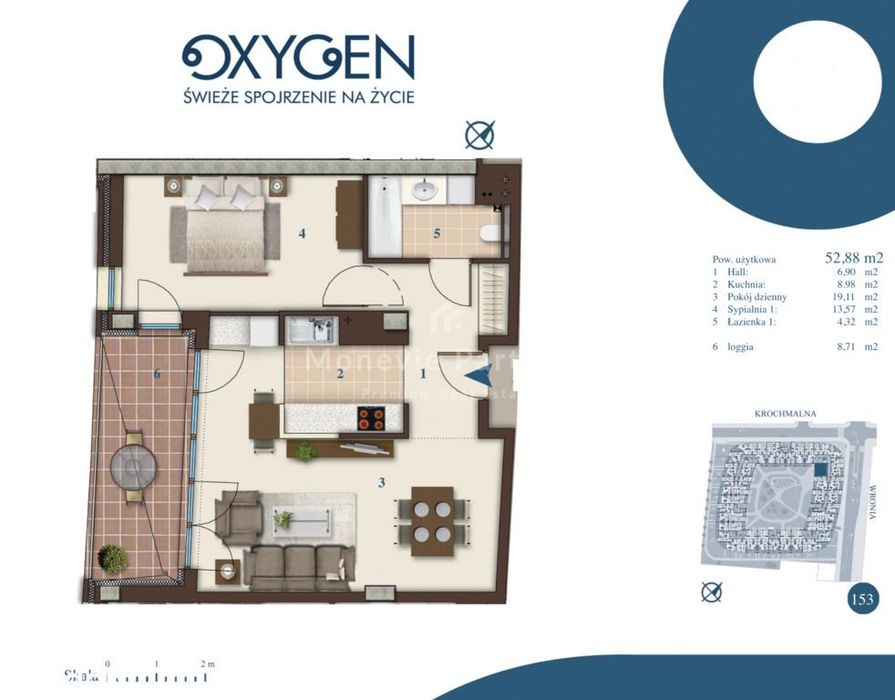 2 pokoje | Oxygen Residence | Metro Daszyńskiego