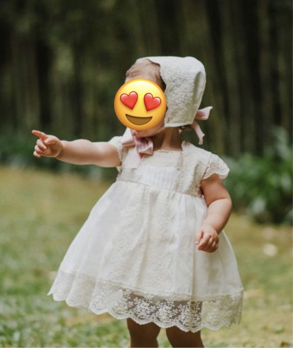 Vestido batizado + sapatos