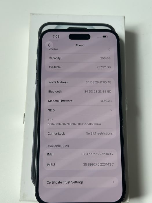 Iphone 15Plus 256GB - 90% baterii
