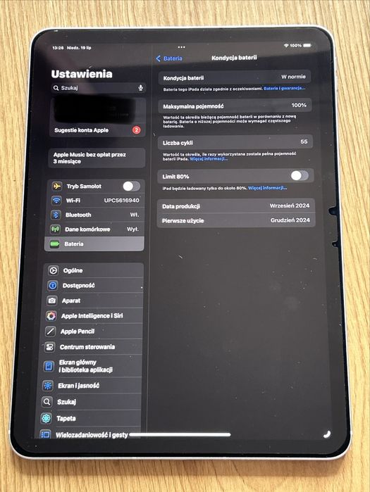 Ipad Air 11” M2 (STAN IGŁA)!! Wi-Fi + Cellular