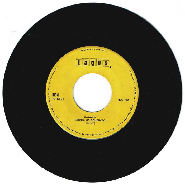 Badaró - Proibido voltar à esquerda  Tagus Disco EP 45 rpm -
