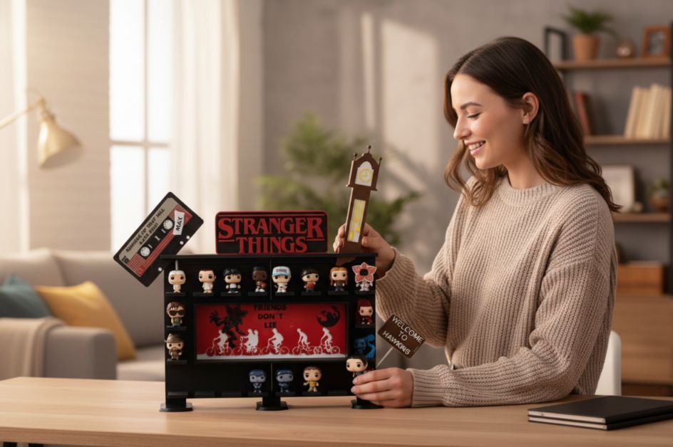 Ekspozytor Półka STRANGER THINGS na figurki z Kinder Joy 3D