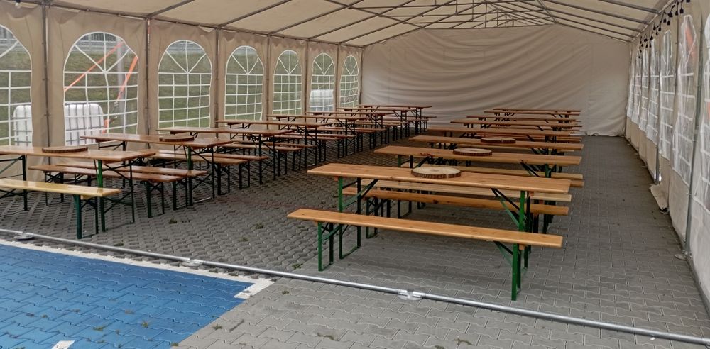 Stoły ławki komplety biesiadne wynajem