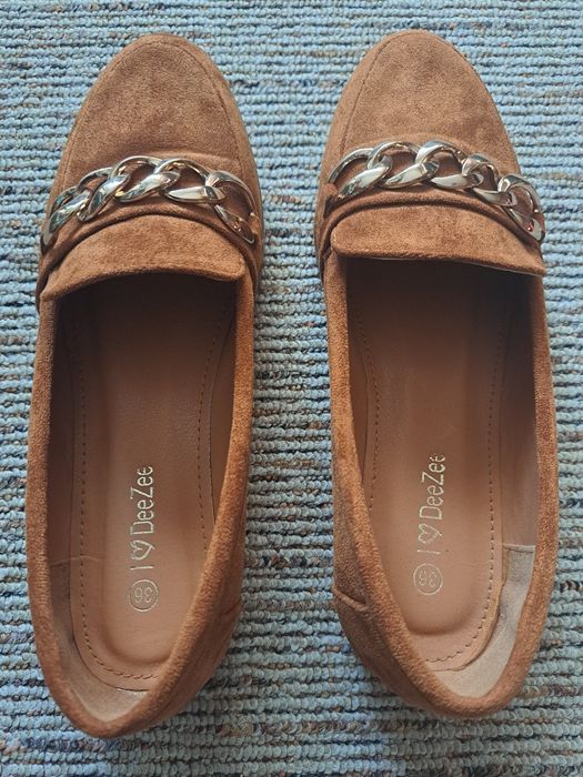 Damskie zamszowe mokasyny loafersy Dee Zee  36