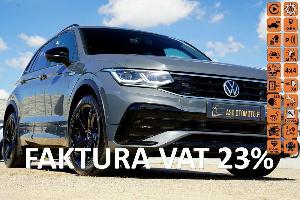 Volkswagen Tiguan R-LINE x 3 SKÓRA blis grzane fotele i kierownica kamera FUL LED matrix