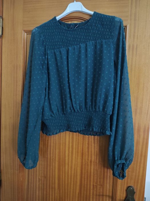 Blusa curta verde