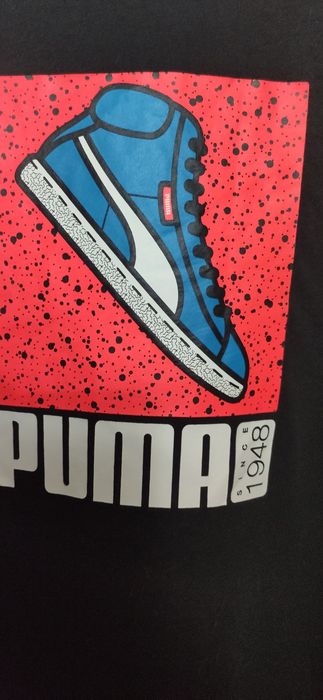 Koszulka t-shirt oversize puma z mega grafika z bawełny rozmiar M