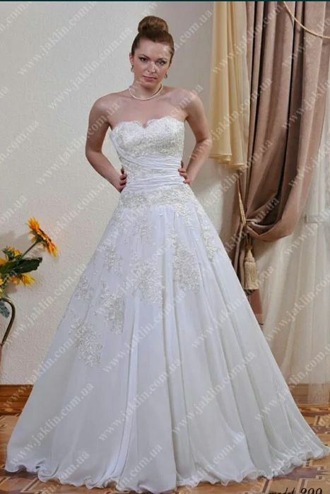 Счастливое, свадебное платье, оригинал Jaqueline (44-46р.170-180рост).