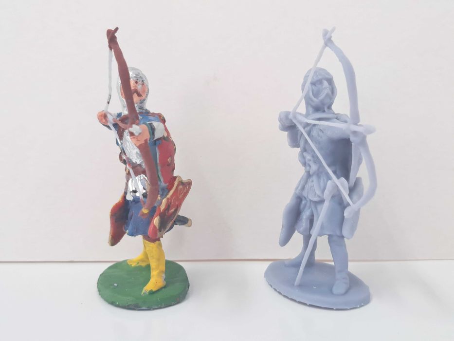 żołnierzyki  prl figurki historyczne pancerny z łukiem