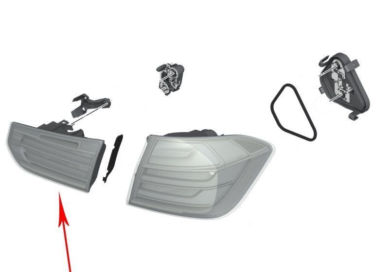 Lampa BMW 3 F30 sedan F31 kombi M3 F80 11-15r. NOWA prawa tylna w klapę bagażnika LED