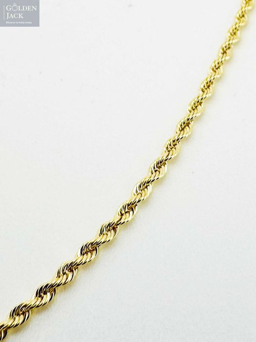 Złoty łańcuszek splot Korda złoto pr. 585 waga 1,3 g długość 45 cm