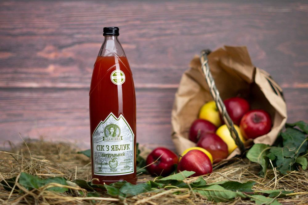 Натуральний яблучний сік Адамівка, бездоганний органічний яблучний сік