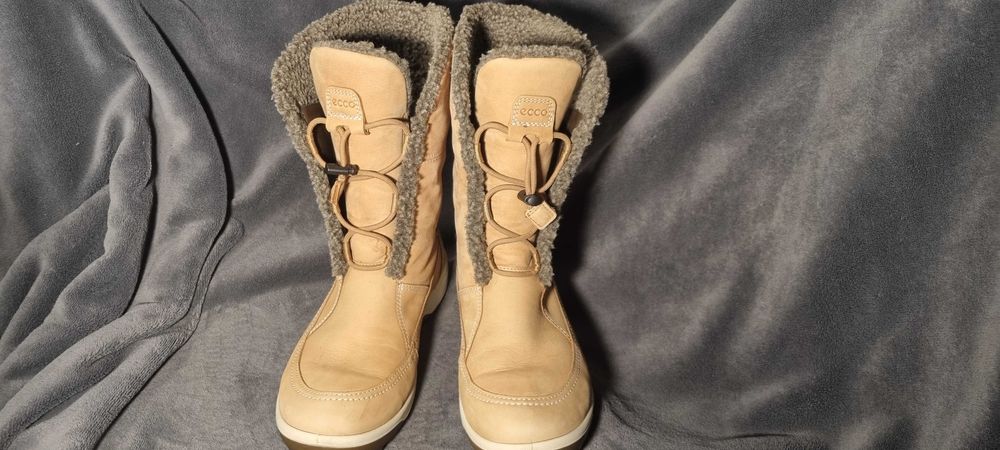 Śniegówce ECCO jak nowe skóra+wełna