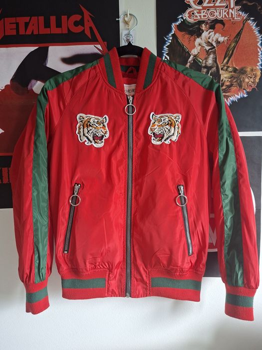 Kurtka bomberka wiatrówka retro vintage lata 80 czerwona highschool stranger things