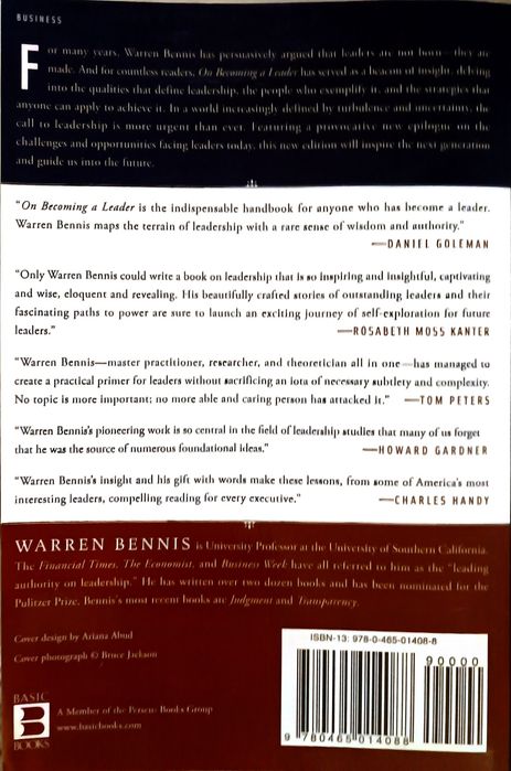 Livro On Becaming a Leader