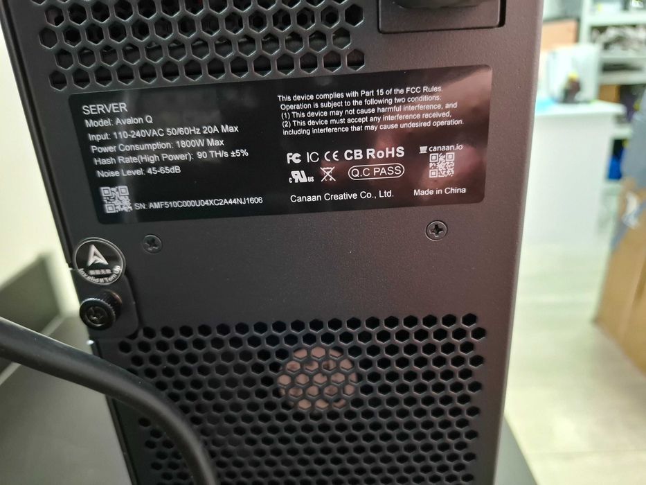1900$ Майнер Canaan Avalon Q90 Th 1674 Вт (Q 90Th)