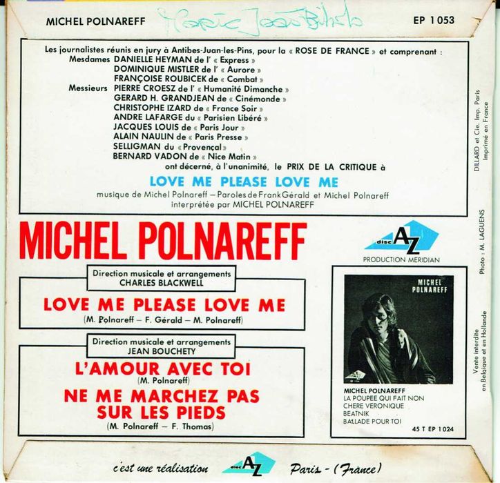 Michel Pollnareff - Love me please love me - EP 45