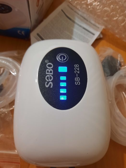 Потужний двоканальний компресор Sobo SB-228 (AC/DC) — до 70 годин авто