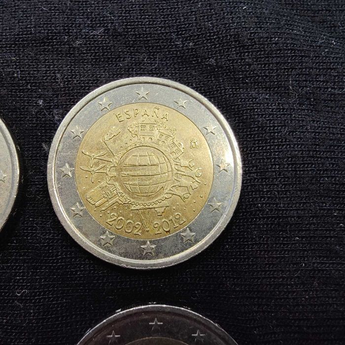 Lote de 10 Moedas de 2 Euros Comemorativas de Espanha