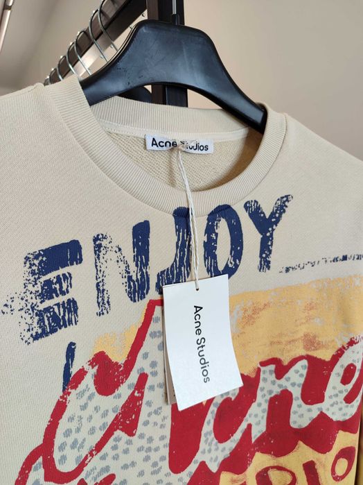 Світшот Acne Studios Logo oversized cotton sweatshirt