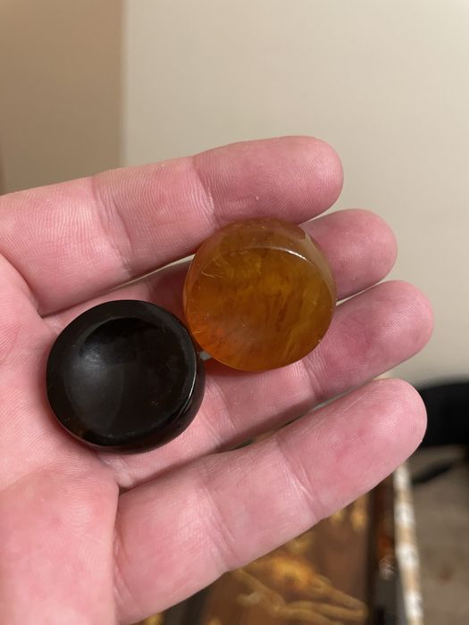 Нарди з бурштиновою аплікацією