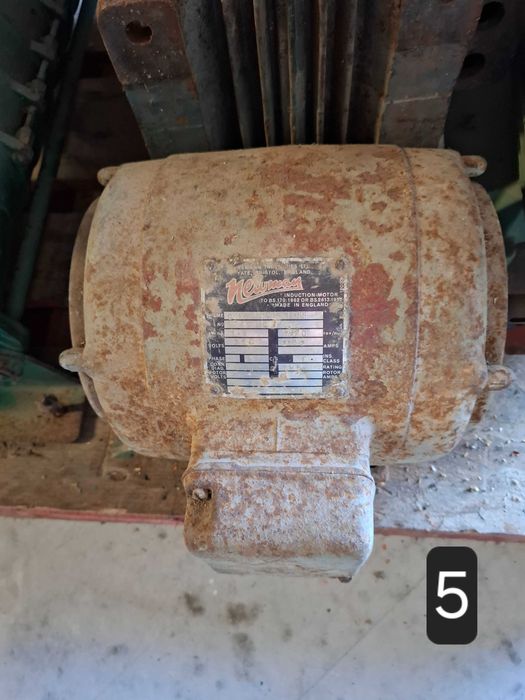 Vários motores elétricos trifásicos